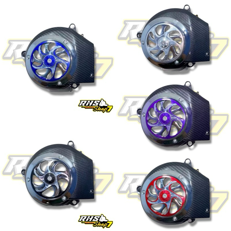 Tutup cover kipas mesin carbon hidrograpic set spinner croem pnp yamaha mio sporty mio smile