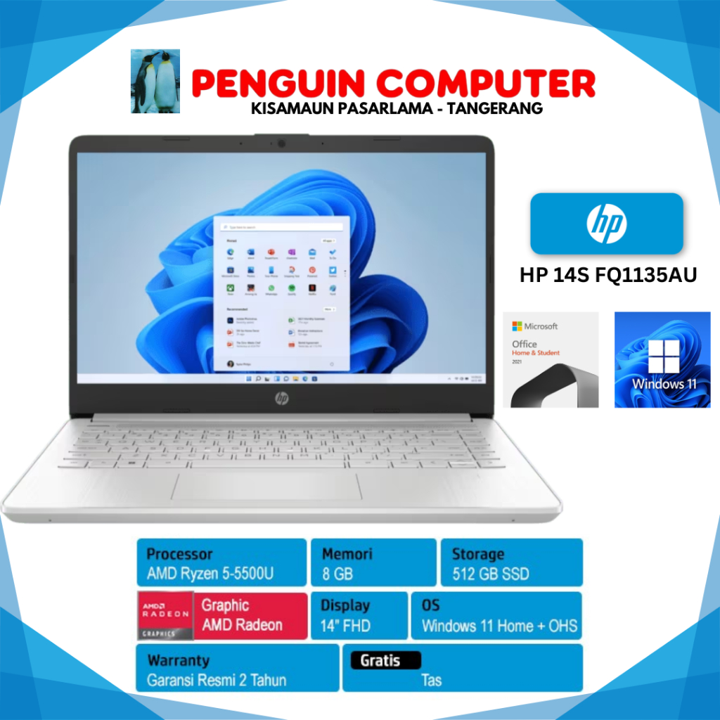 LAPTOP NOTEBOOK HP 14S FQ1135AU