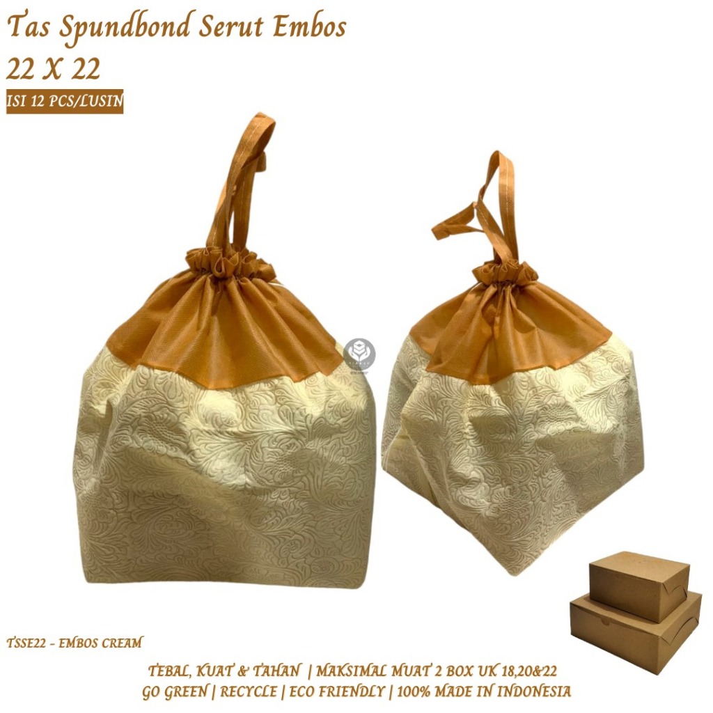 

RB Goodie Bag Tas Spunbond 22x22 Tas Serut (Isi 12 Pcs-Tsse22)