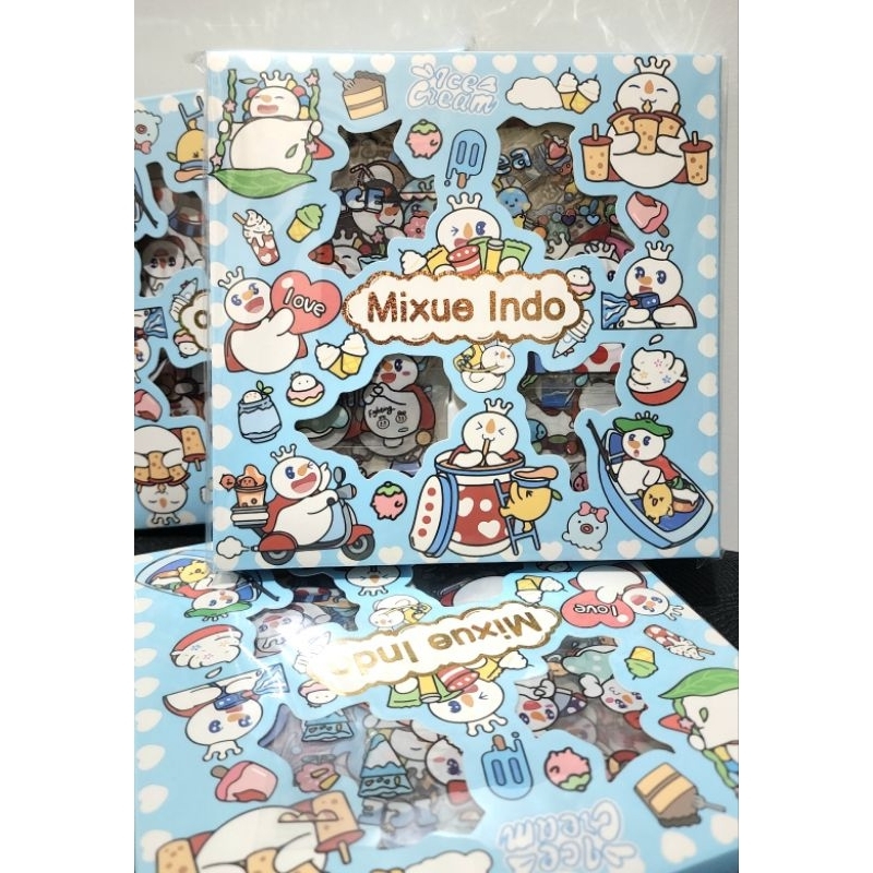 

NONO MIXUE INDO Sticker Box 2D Stiker 100 Lembar Dekorasi Anak laki Laki Perempuan