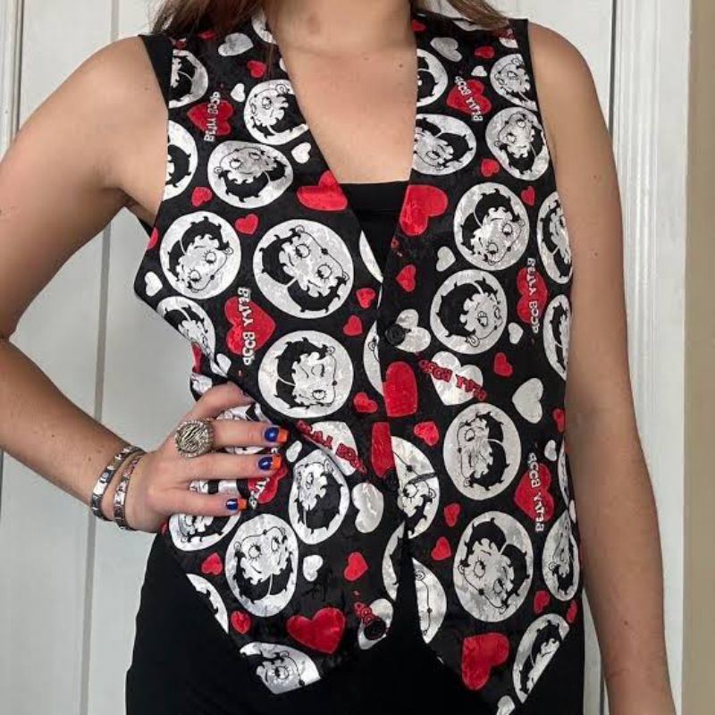 Vintage 1994 Betty Boop Vest One-Size-Fits-Most Lightweight Tie