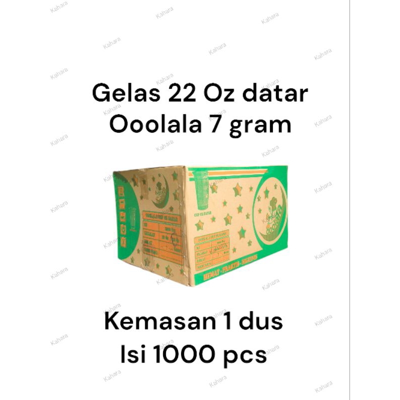 Gelas plastik ukuran 22 Oz Datar