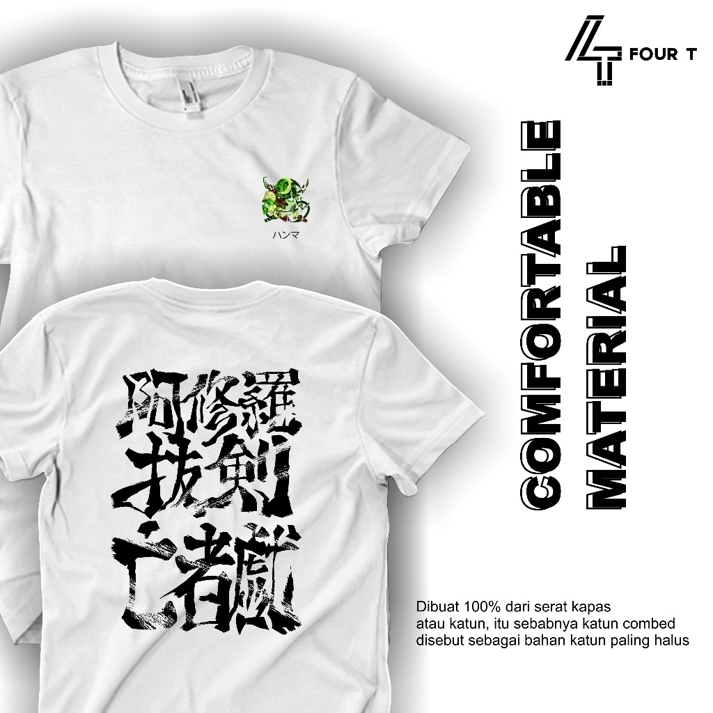 Kaos Roronoa Zoro Kaos Anime One Piece Ashura Mode Kyutoryu Ashura Bakkei Mojo No Tawamure Style Oni