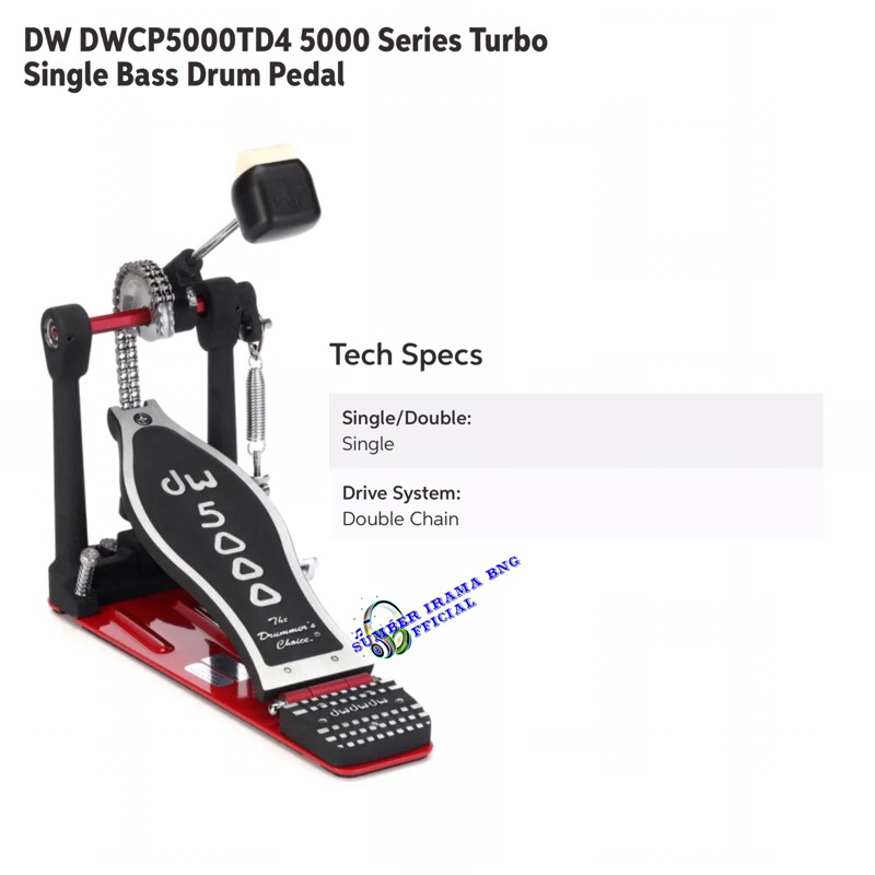 DW 5000 SERIES TURBO SINGLE BASS DRUM PEDAL
