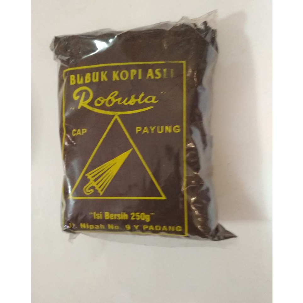 

Grosir Kopi Bubuk Robusta Cap Payung 25 gram Asli Padang