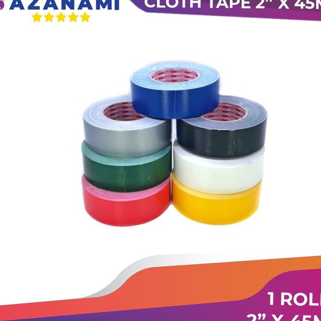 LAKBAN KAIN WARNA 2 X 45M CLOTH TAPE SAZANAMI LAKBAN KAIN JUMBO