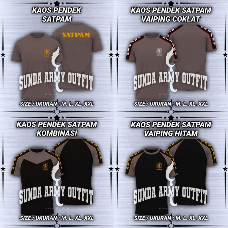 KAOS SATPAM COKLAT KAOS SECURITY COKLAT SATPAM LENGAN PENDEK KAOS SECURITY TERBAIK