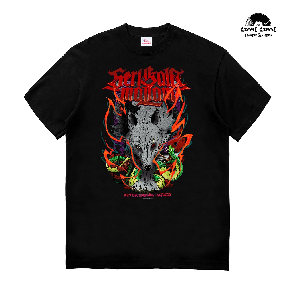 Tshirt Serigala Malam - Never Ending Hatred