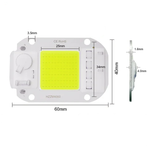 QH Sparepart Lampu Sorot LED 50 Watt 220 Volt AC Warm White/Putih Kekuningan
