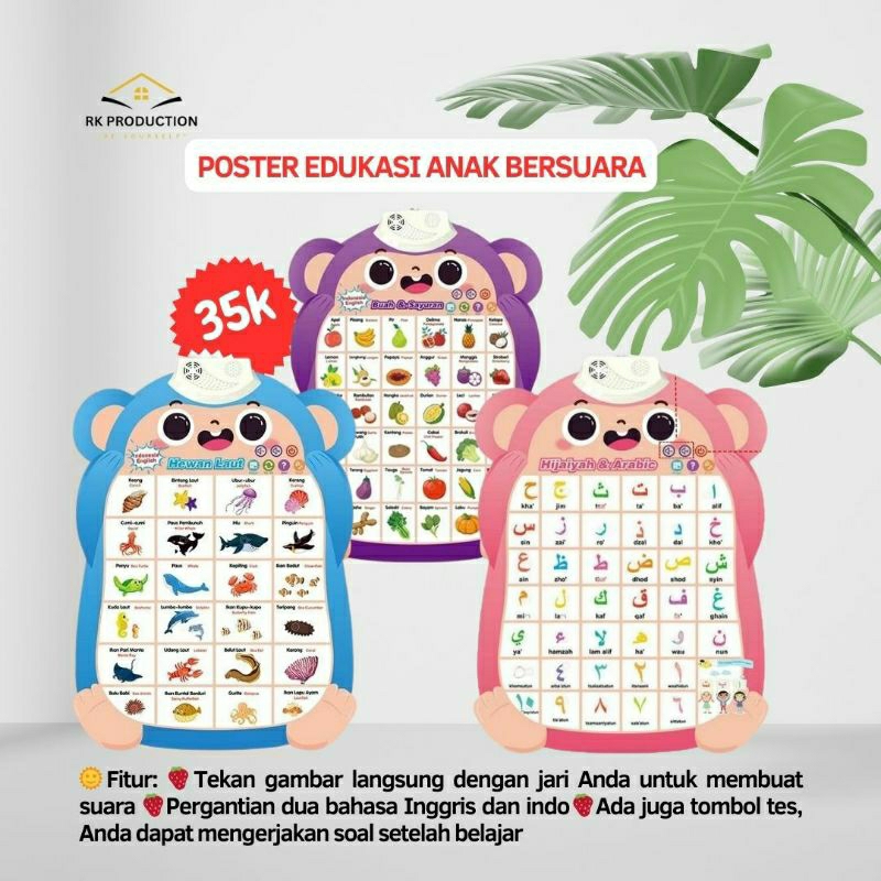 POSTER EDUKASI BERSUARA, Poster edukasi Anak