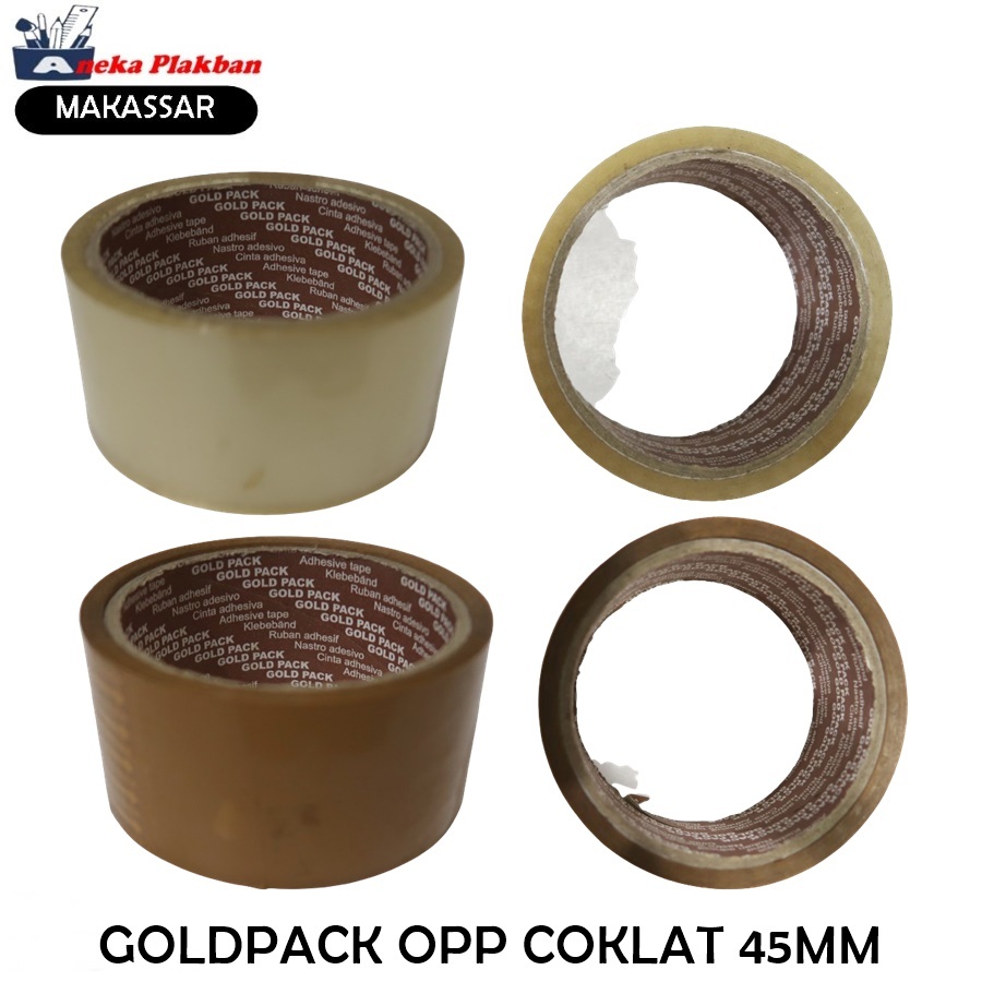 

[1ROLL] GOLDPACK OPP 45MM CORE COKLAT ISOLASI DUS