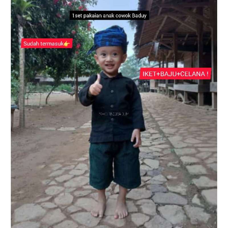 pakaian anak cowo baduy,1set pakaian anak laki_laki baduy