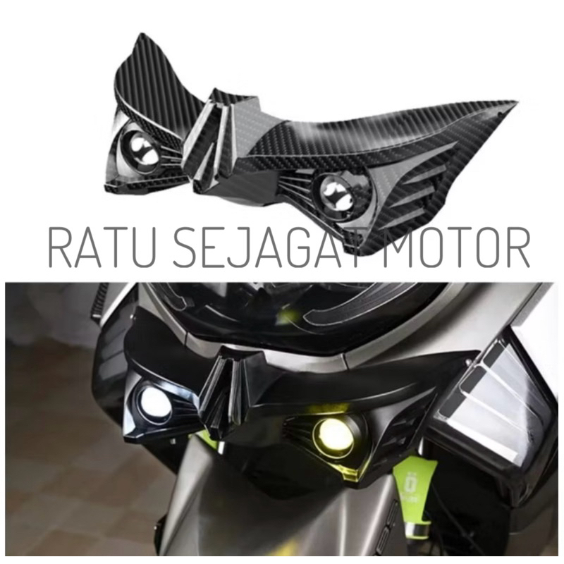 Winglet carbon plus lampu tembak Yamaha nmax old nmax new winglet carbon