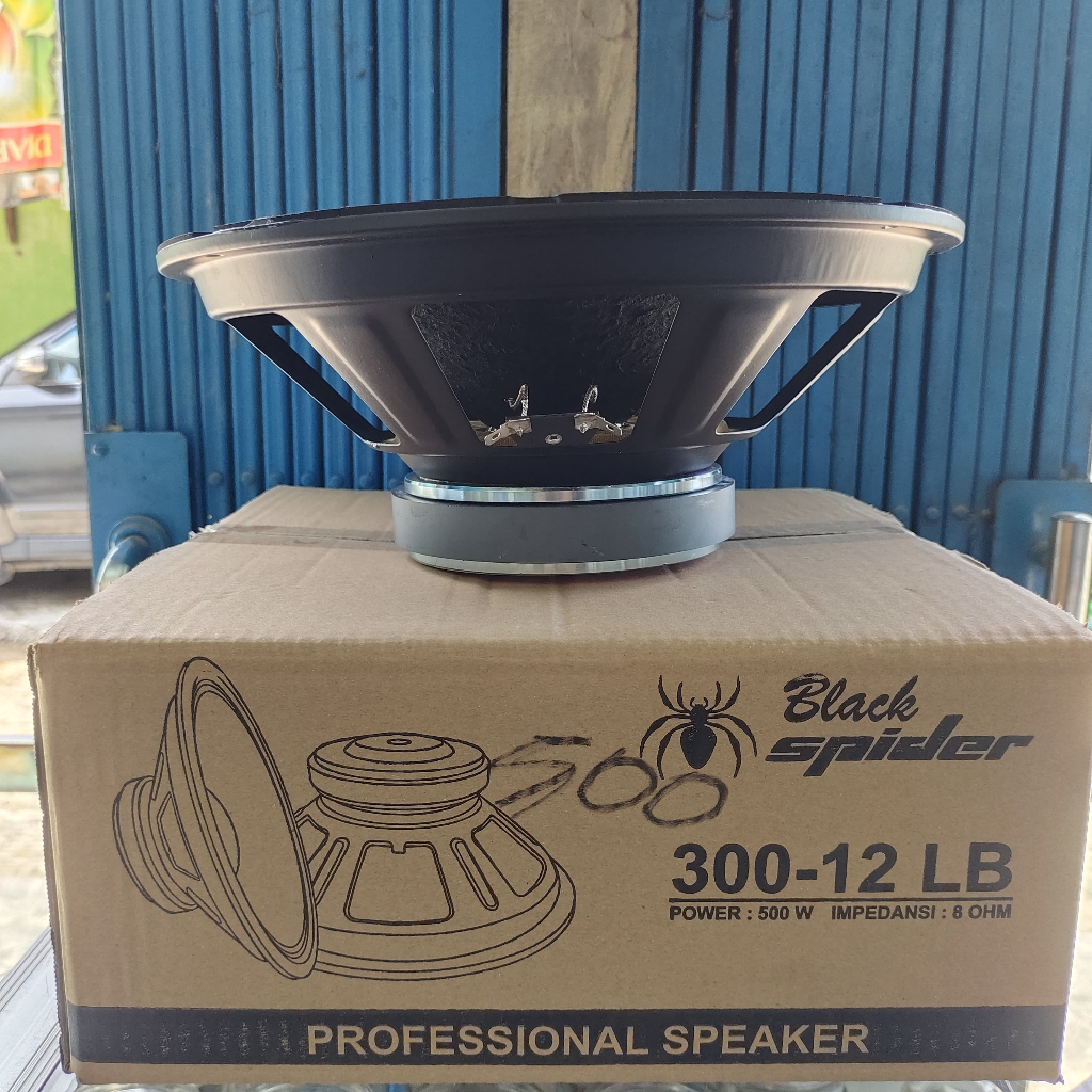 SPEAKER KOMPONEN BLACK SPIDER 12 INCH 300-12 LB WOOFER MAGNET BESAR