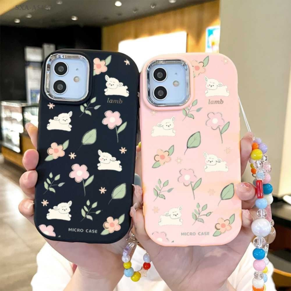 Softcase Oval Big Camera Small Love Flower and Lamb Motif Case Oppo Case Xiaomi Case Iphone Case Sam