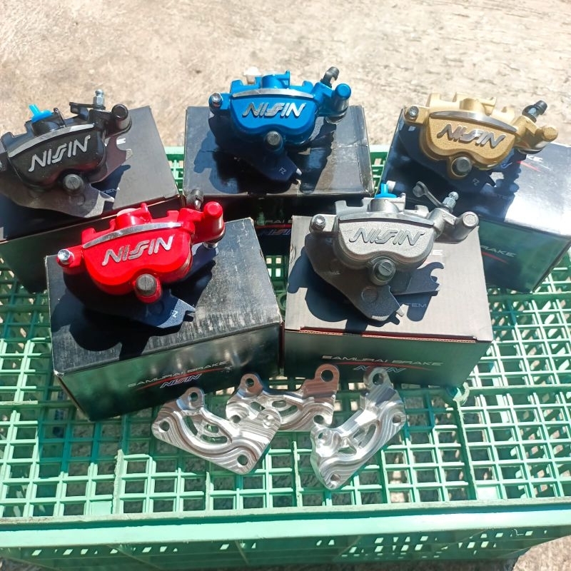 kaliper caliper pala babi 2 piston samurai set breket 260 pnp jupiter z lama fiz r kyb fiz r kaliper