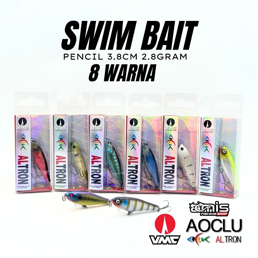 Altron Swim Bait Pencil Sinking Swimmer Swim Lure AOCLU Umpan Casting UL Lure