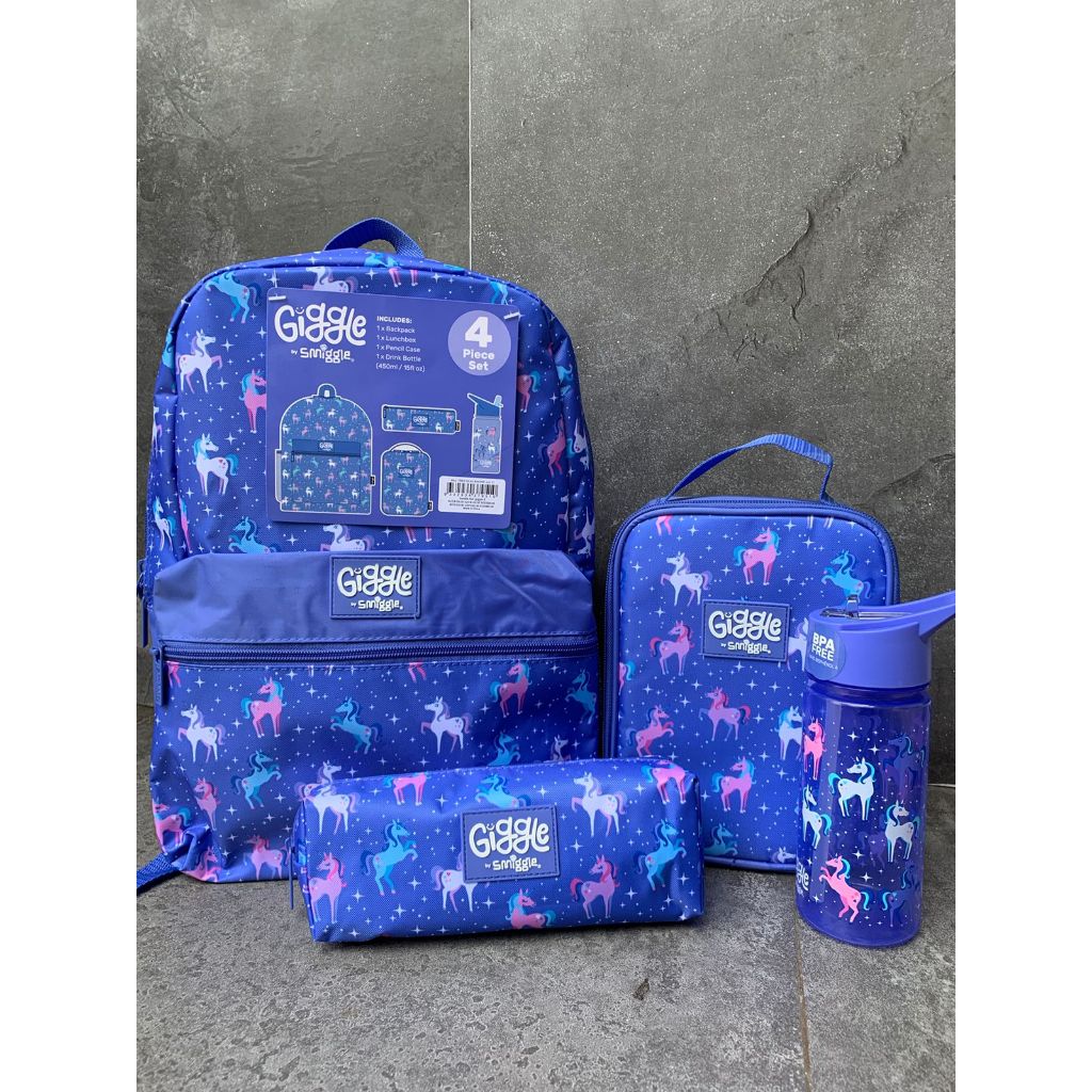 SMIGGLE GIGGLE IX BACKPACK SET UNICORN PURPLE - SET TAS SMIGGLE