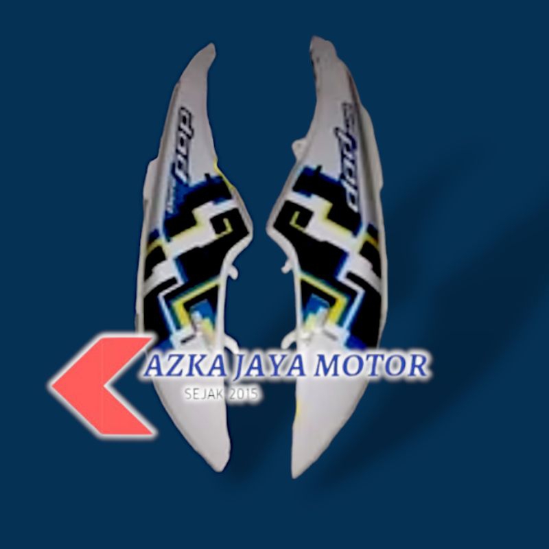 Body Beat pop putih strip biru hitam / cover body beat pop kiri kanan sepasang