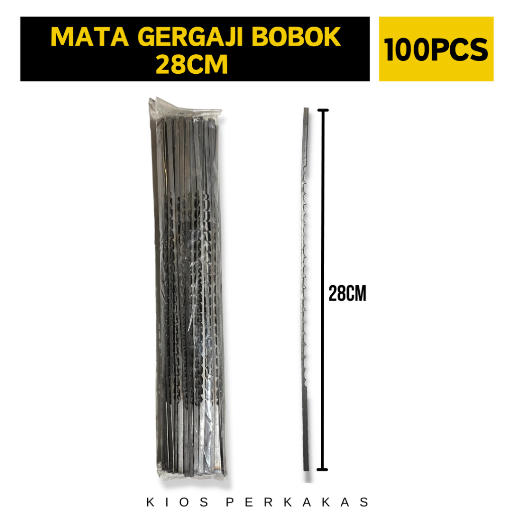 Mata Gergaji Ukir Bobok Kayu/Jigsaw Rakitan Scroll Saw Kayu Ongklok Panjang 28CM Kawat Panjang 2,2MM