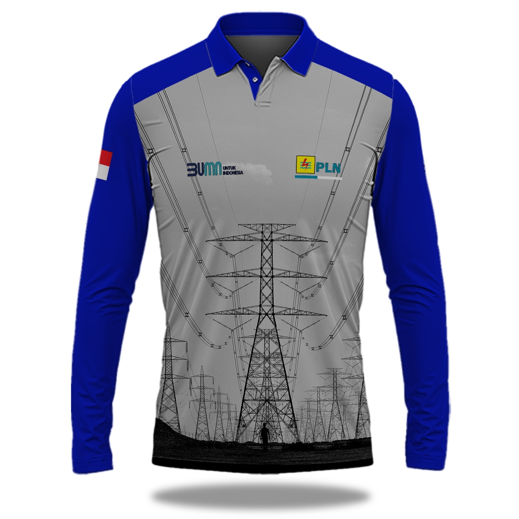 Baju Kaos PLN Lengan Panjang Kaos Baju POLO PLN INDONESIA TERBARU