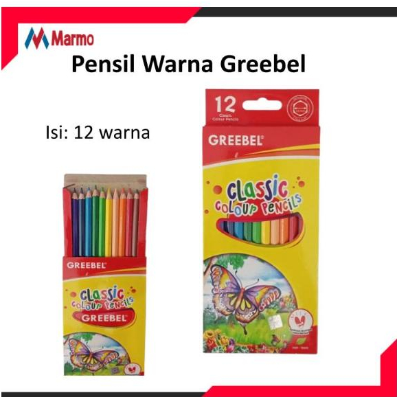 

Pensil Warna Greebel Panjang Isi 12 Warna Classic