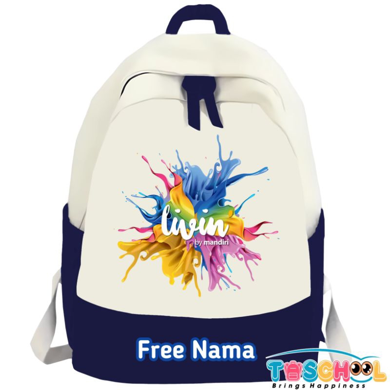 TAS RANSEL ANAK LIVIN BY MANDIRI FREE NAMA