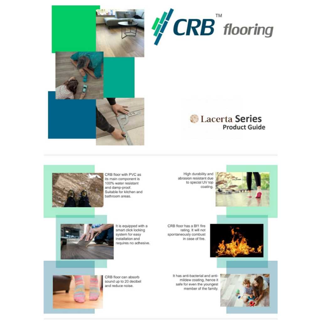 Lantai SPC Klik Lacerta Motif Kayu | Lantai SPC 5mm | SPC Flooring