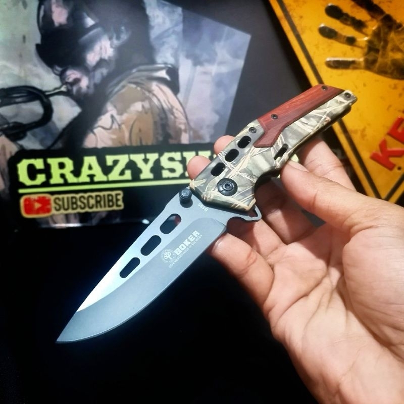 Pisau Survival Automatic BOKER / Survival Kit / Pisau Survival