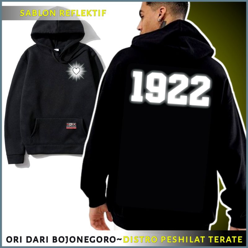 JAKET HOODIE PSHT 1922 HATI BERSINAR REFLEKTIF