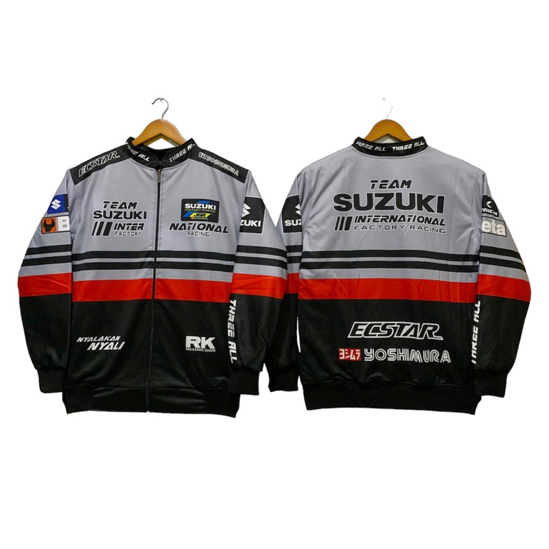 JAKET NASCAR VINTAGE RACING TEAM SUZUKI JAKET SUNMORI JAKET MOTOR JAKET PRIA