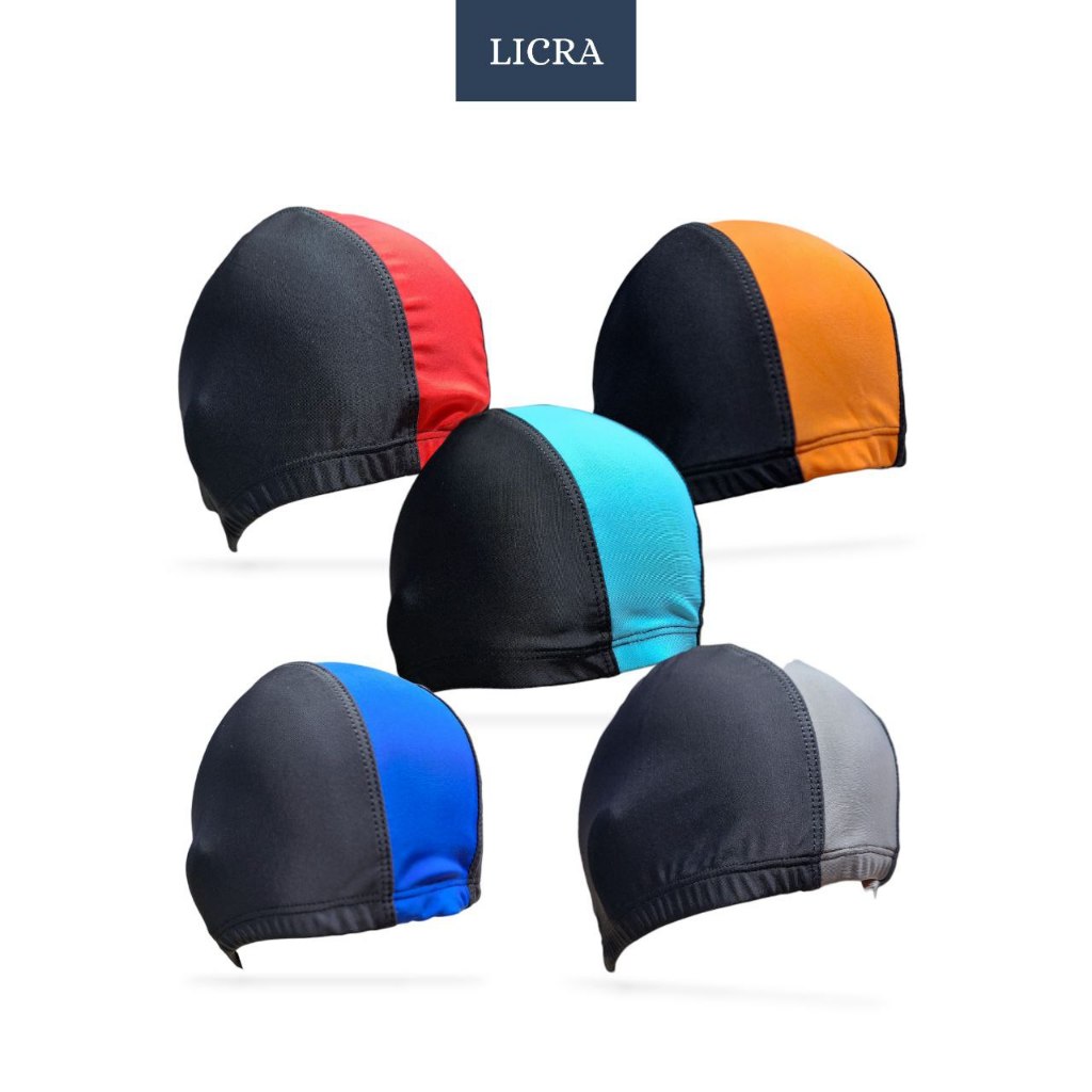 LICRA Topi Renang Kain Dewasa Topi Diving Remaja-Dewasa Penutup Kepala Renang LY002