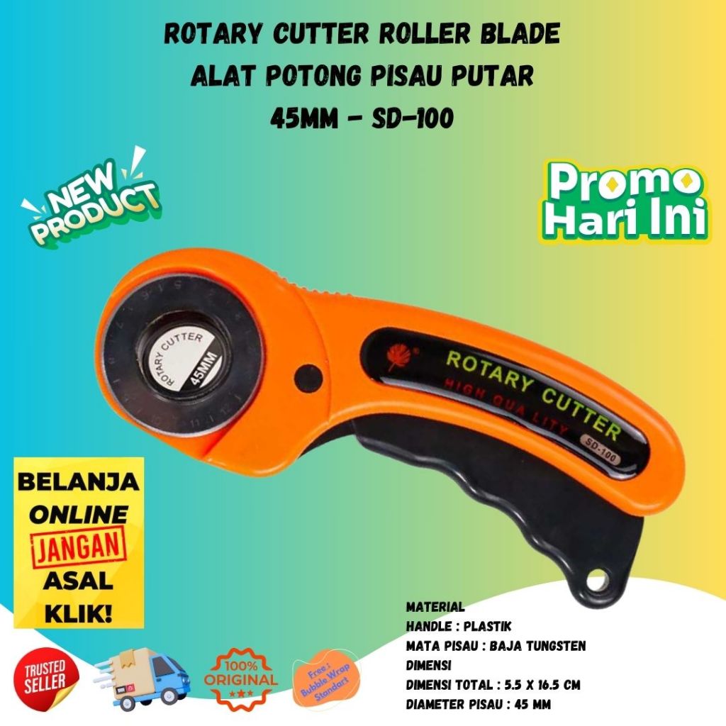 

ABC 45mm Cutter Rotary Roller Blade Pemotong Circle Kain Kulit