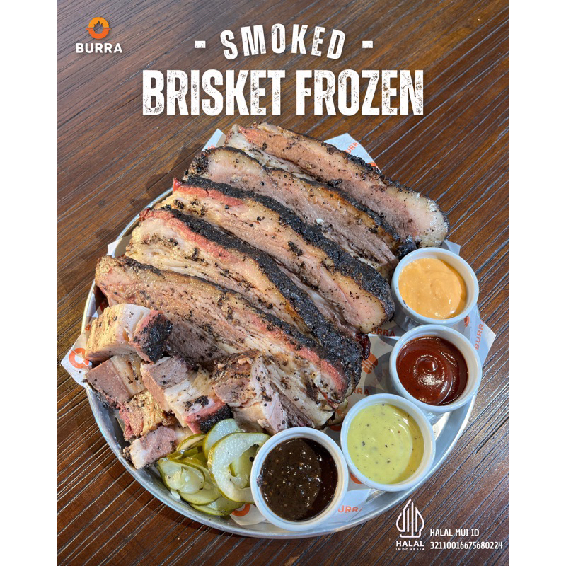 Daging Sapi Asap Brisket / Smoked Brisket BURRA 1Kg