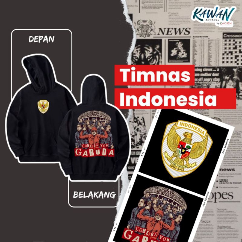 Hoodie Timnas Indonesia / Hoodie Indonesia / Hoodie Garuda / Hoodie Custom
