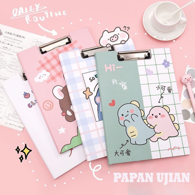 

batamall - PAPAN UJIAN ANAK SEKOLAH UKURAN A4 KARAKTER LUCU SUPER PREMIUM #ST113 PAPAN JALAN KLIP KERTAS UJIAN COVER CLIPBOARD