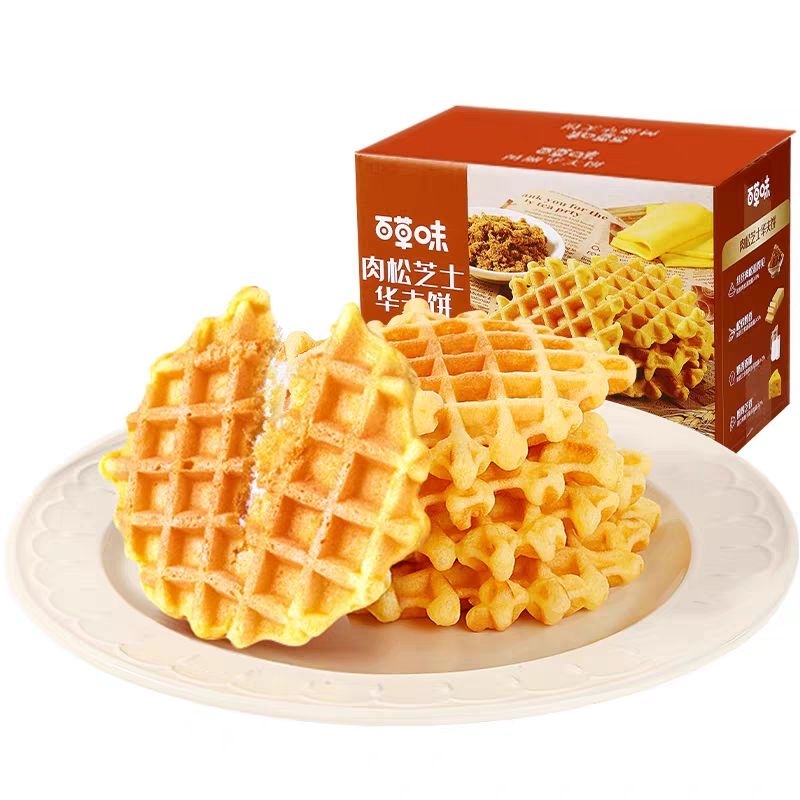 

Halal rou sheng zhi shi hua fu bing abon keju biskuit wafel