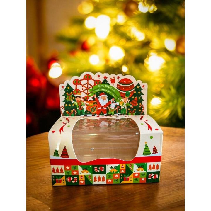 

Dus Cake Box Natal Packaging Hampers Toples Christmas Muat Toples 350 gr