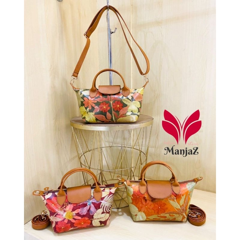 MANJAZ - LC MOTIF ECOPRINT - TAS KULIT SAPI ASLI