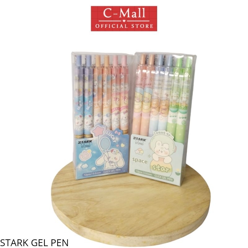 

C-Mall pen Gell Stark 0,5 mm 1 lusin isi 12 pcs