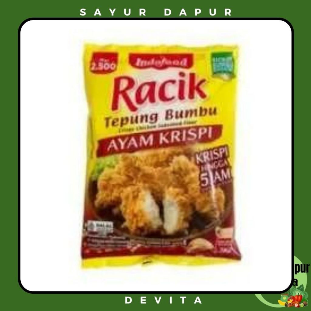 

Indofood Racik Tepung Bumbu Ayam Krispi, 75 gram