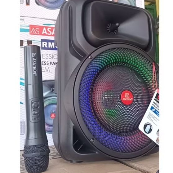 speaker Asatron 8 inch with microphone wireless