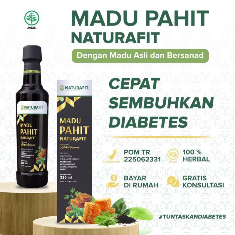 

MADU HITAM PAHIT NATURAFIT 330 ml bantu pengobatan diabetes