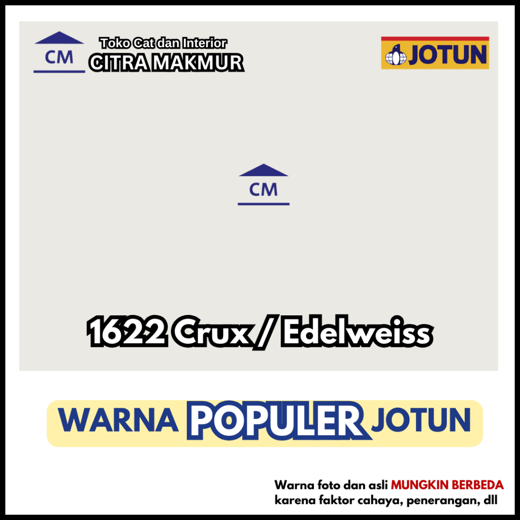 JOTUN 1622 CRUX/EDELWEISS KEMASAN GALON - Cat Tembok Exterior dan Interior Jotun (Klik untuk order W