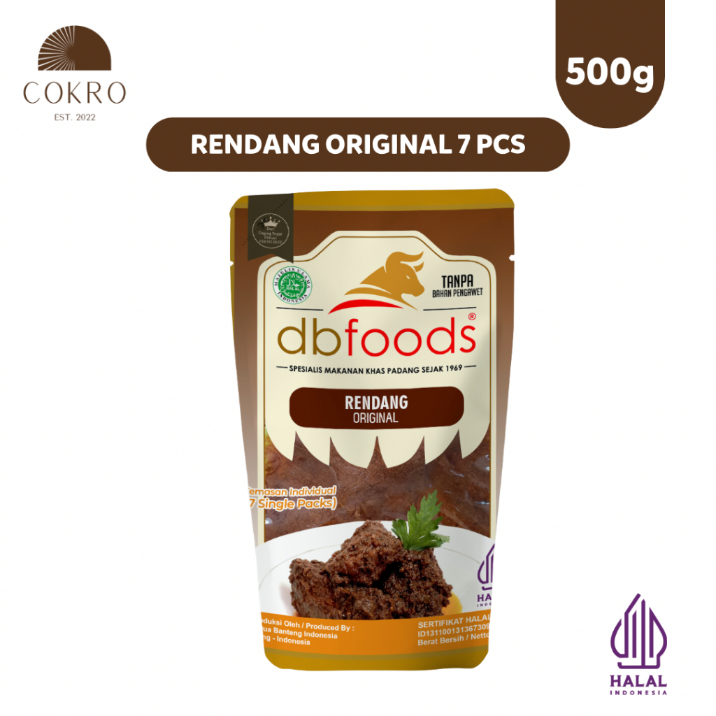 

Rendang Original DBFOODS Isi 7 Pack | Rendang Individual 7 (500g) Praktis siap makan Asli Padang