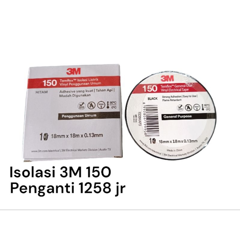 

Isolasi Listrik 3M Hitam 1258jr-150
