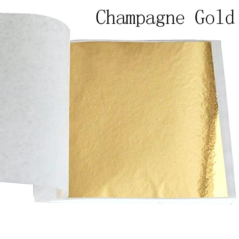 

lkjj 100 Lembar Gold Leaf / Kertas Foil Emas Prada Gilding DIY 9cm