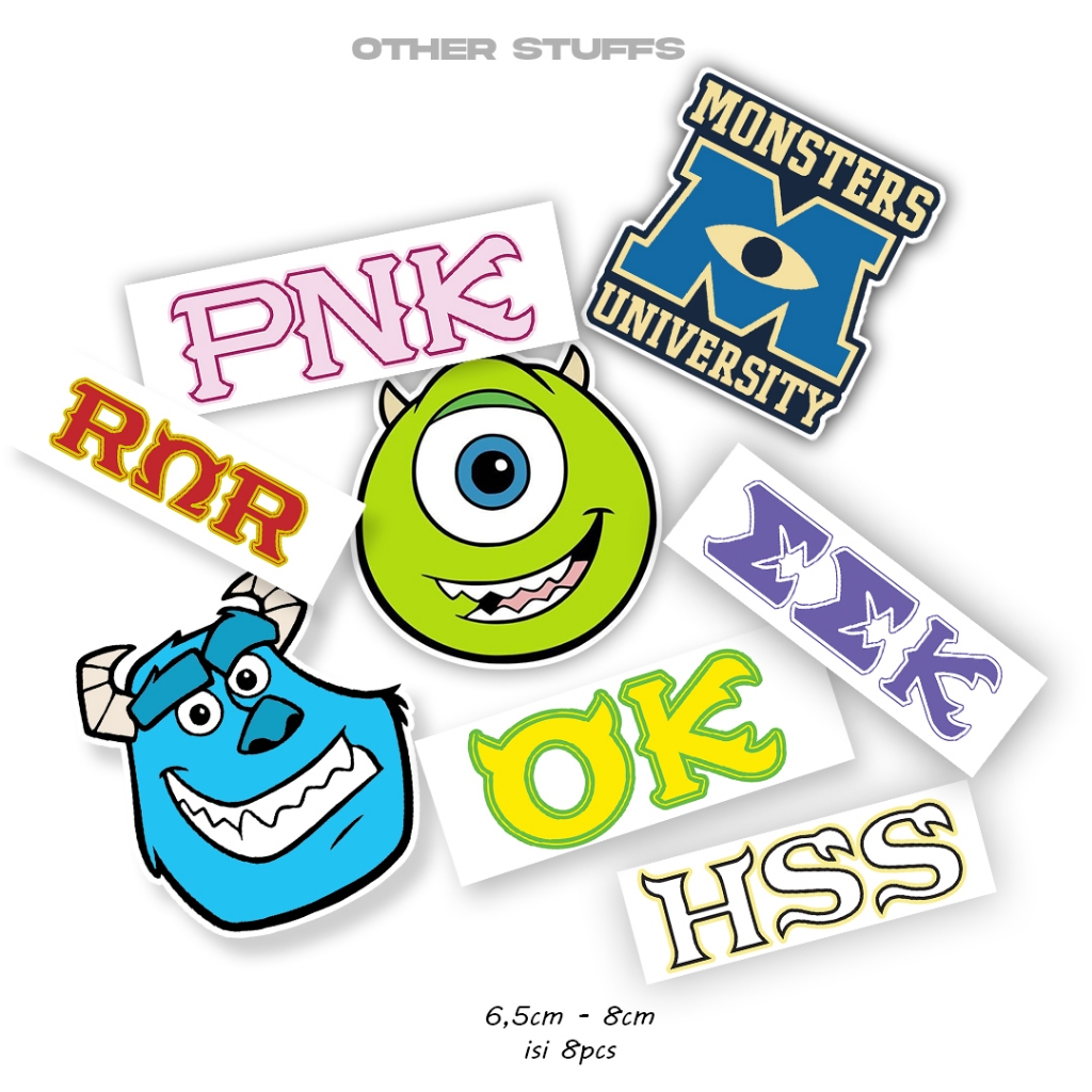 

sticker pack monster university logo team