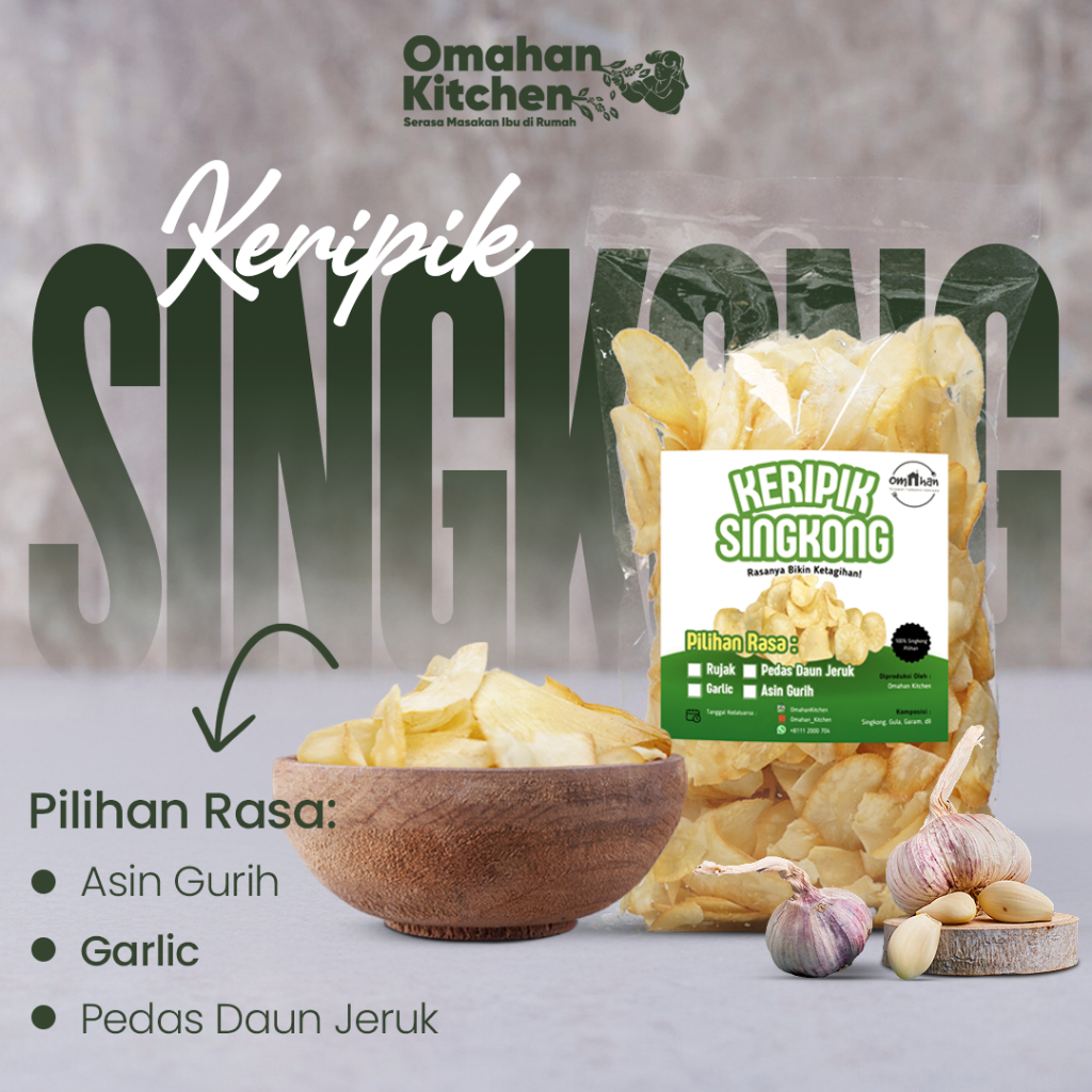 

Keripik Singkong Garlic Omahan Kitchen