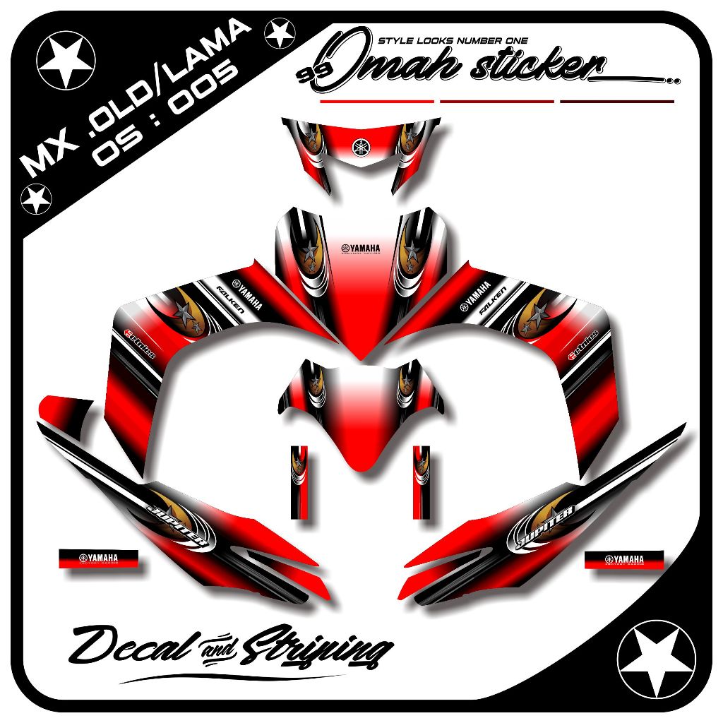 Decal Jupiter Mx Old Full Body Stiker Jupiter Mx Old Variasi Full Body Dekal Jupiter Mx Old Striping